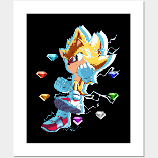 super form hedgehog Posters and Art